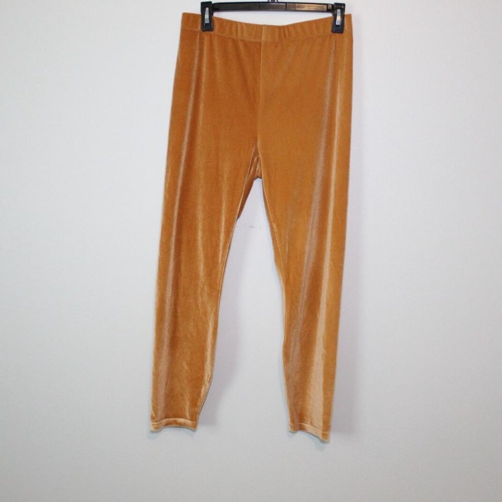 ✨2/$20 Fabletics Emma Velour Legging Pants Light Honey Women's Size Large H13627 - Picture 2 of 11